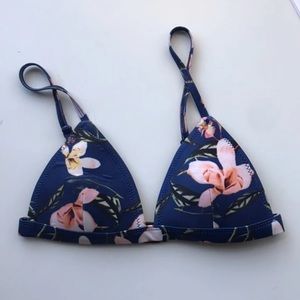 Floral bikini top